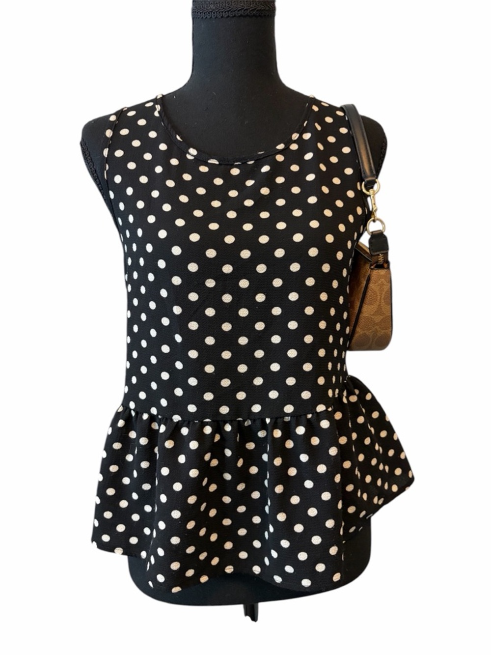 Black and White Polka Dot Tank Top